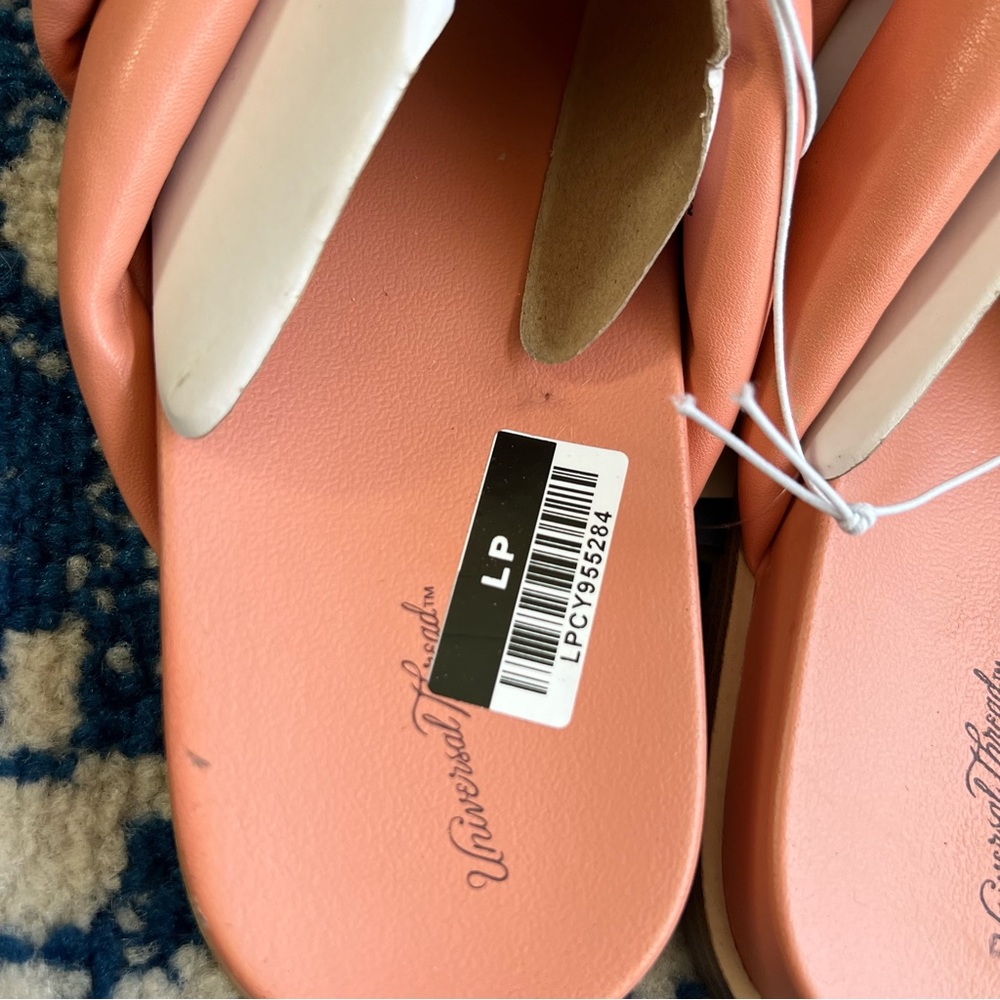 Women's Cosette Padded Slide Sandals - Universal Thread™ Coral 8 - Picture 8 of 9